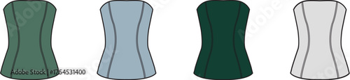Assortment of sanitary pads in green, blue, and gray tones, representing feminine hygiene and period protection concepts
