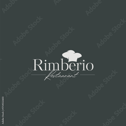 Elegant restaurant logo with chef's hat for branding, catering, and culinary businesses seeking a sophisticated, memorable visual identity for success