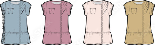 Elegant Dress Design A Variety of Sleeveless Dresses for Fashion and Apparel Design