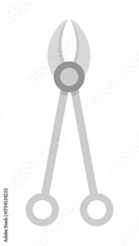 Dentists medical instrument. Dental nippers illustration in flat style. 