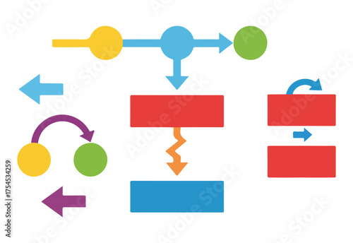 vector flow chart presentation