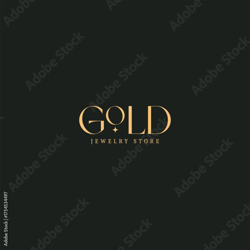 Luxury gold jewelry store logo design for branding, marketing, and advertising campaigns that evoke elegance and sophistication for high-end products