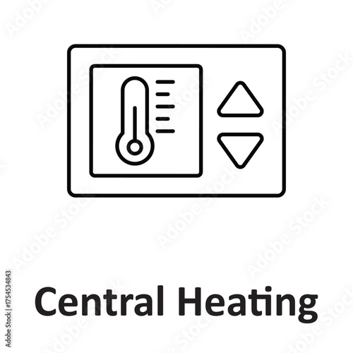 Central heating Vector icon which can easily modify or edit