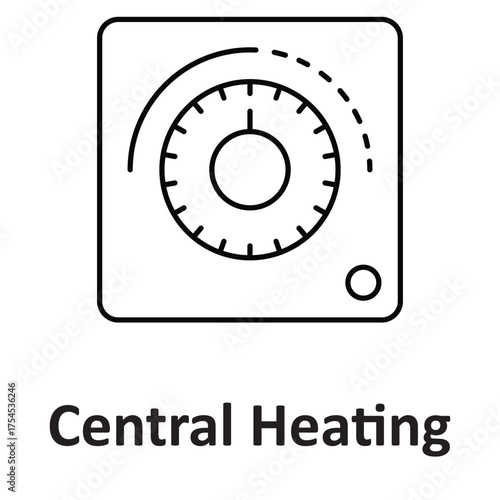 Central heating Vector icon which can easily modify or edit