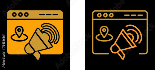 Location Web Advertising Vector Icon
