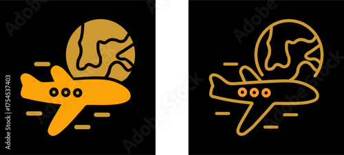 International Flights Vector Icon