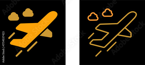 Flight Takeoff Vector Icon