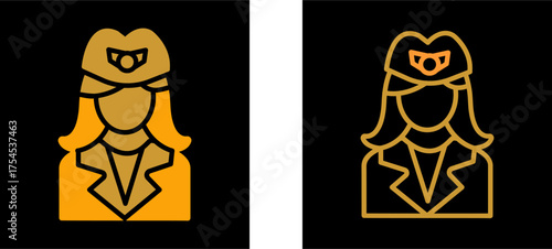 Flight Attendant Vector Icon