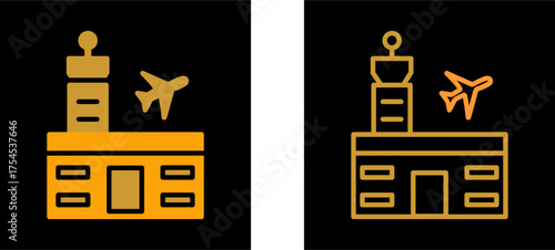 Airport Building Vector Icon