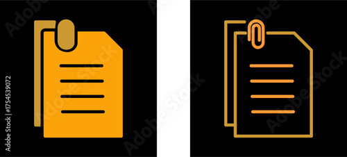 Attached Documents Vector Icon