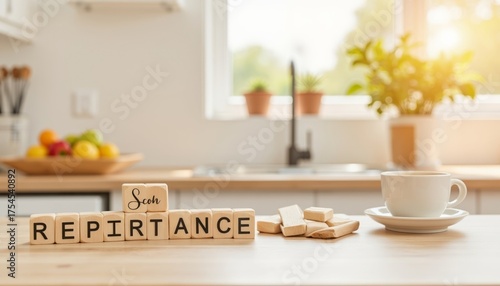 Wooden letters spelling 