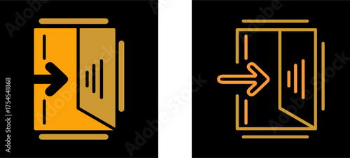 Exit Sign Vector Icon