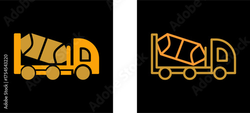 Cement Truck Vector Icon