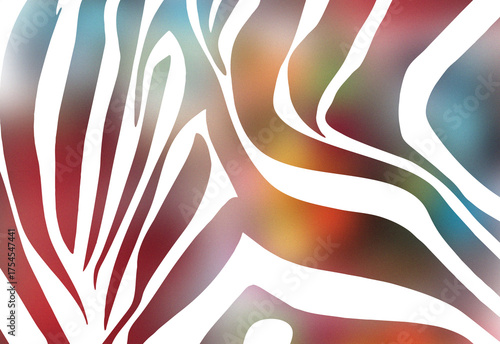 Geometric ful color zebra line pattern background texture and art print design
