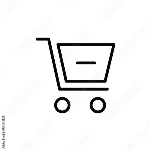 Shopping cart line icon design