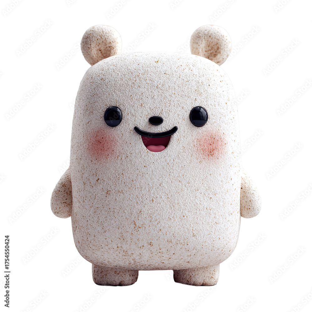 Fototapeta premium Polar Bear Animal Ice Snow Cute Kawaii 3D Render Object on Transparent Background 
