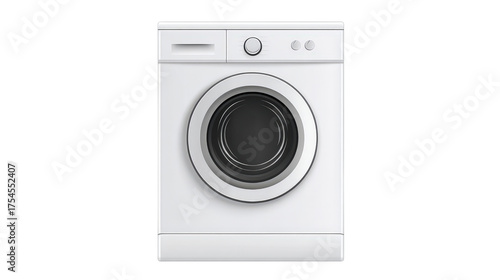 Realistic Front Load Washing Machine Design for Modern Home Interiors