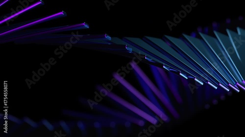 Wallpaper Mural Abstract shape on a black background, 4k seamless loop animation, 3d render Torontodigital.ca