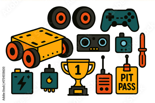 Essential parts and components set for DIY robotics projects and competition