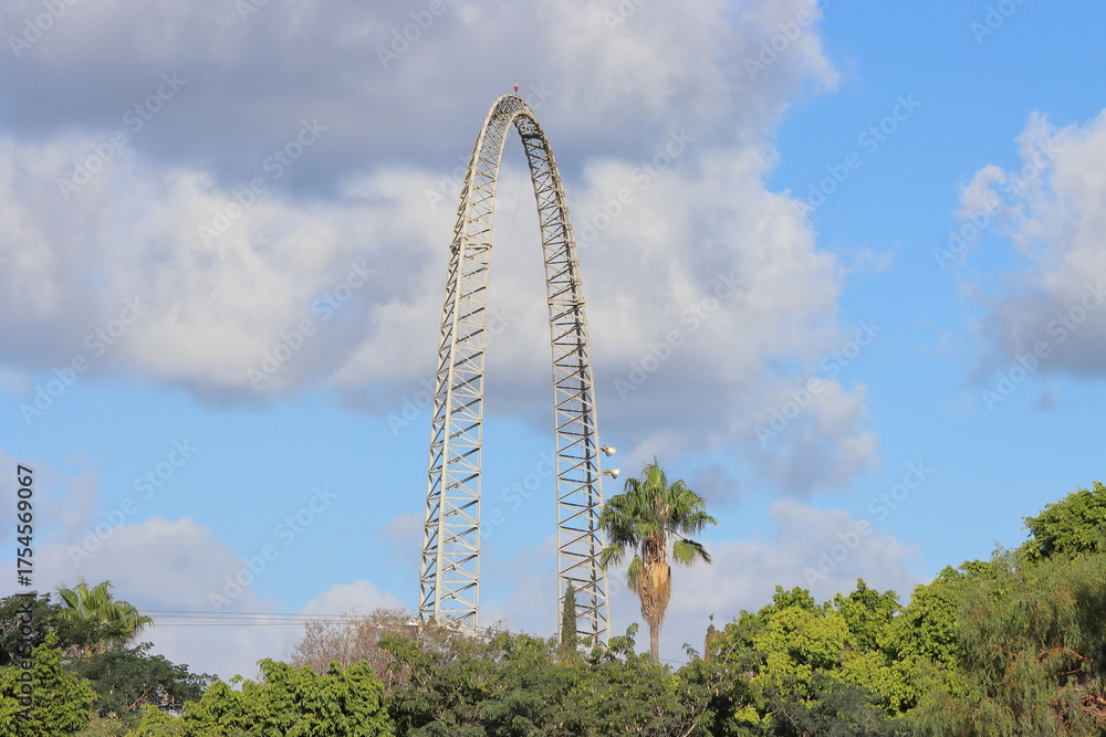 Fototapeta premium The Treasure Island Rollercoaster in Tampa Bay, Florida.