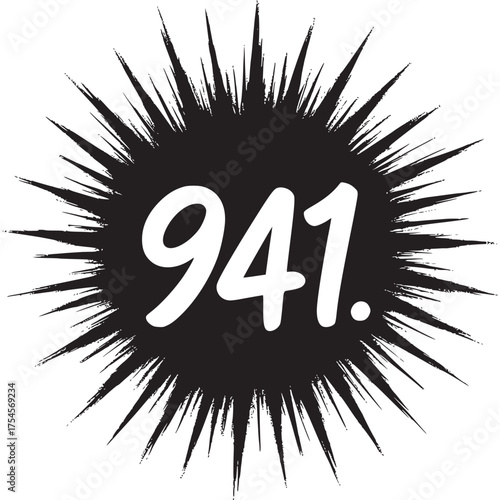 Vector art of 941 number