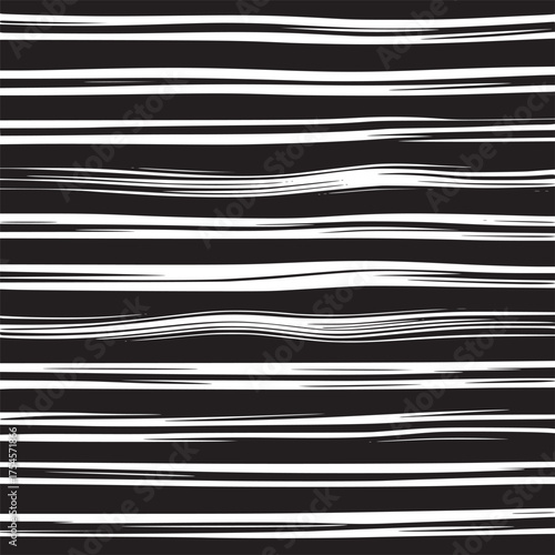Vector art of abstract black and white horizontal wavy lines pattern