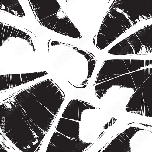 Vector art of abstract pattern of ice cracks on a dark background