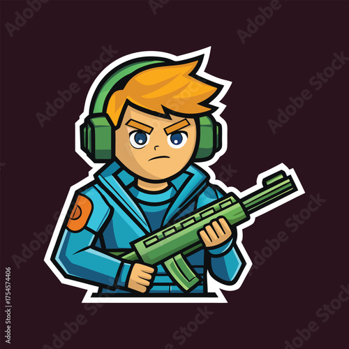 A character illustration for a battle royale profile