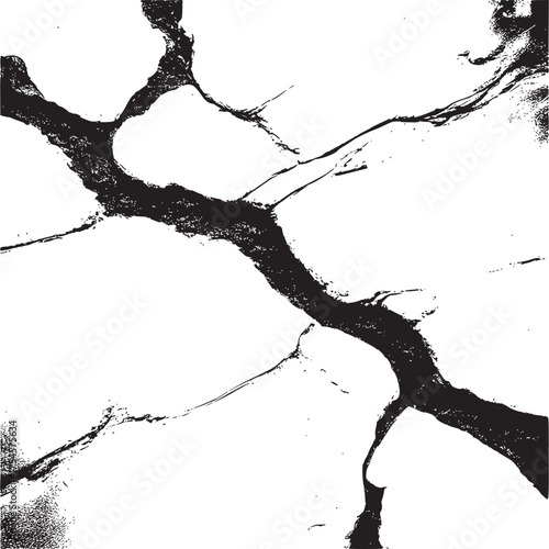 Vector art of cracked ice texture from above, abstract pattern
