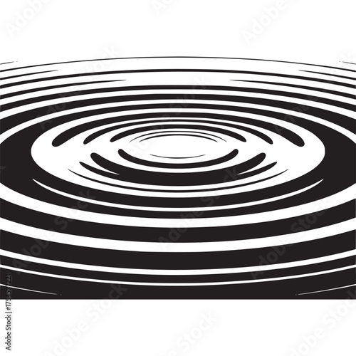 Vector art of concentric circles on a
