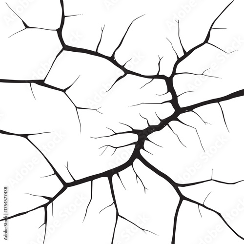 Vector art of cracked surface texture