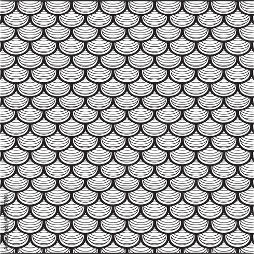 Vector art of seamless pattern of fish scales, vintage style