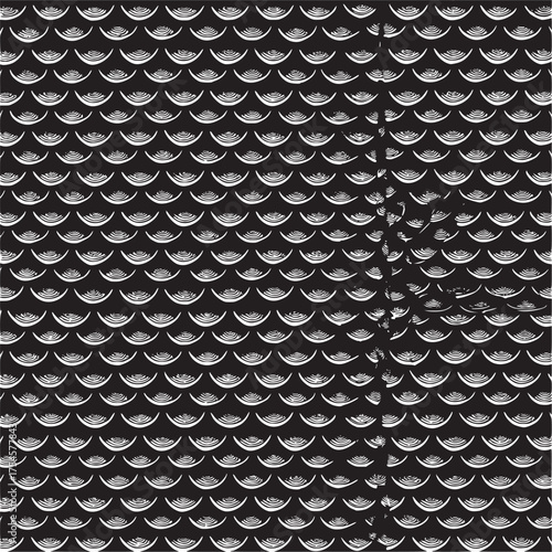 Vector art of dark textured background with scale pattern