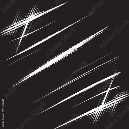 Vector art of abstract white lines on