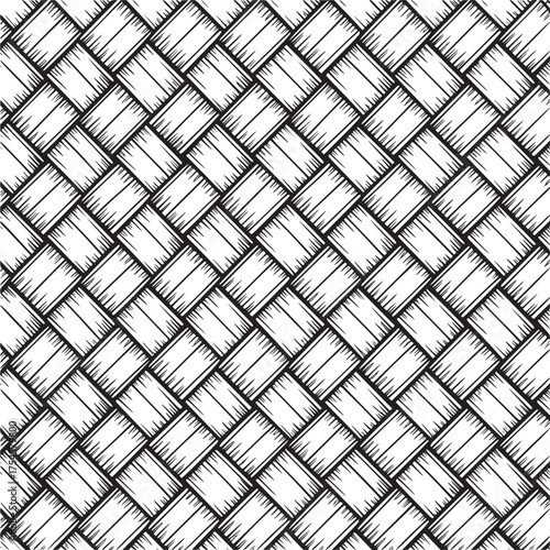 Vector art of woven basket texture pattern background