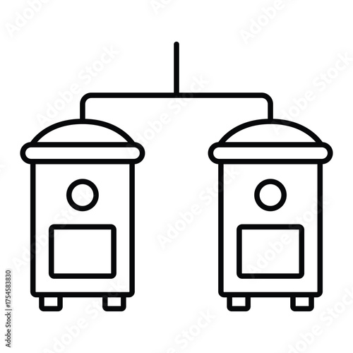 Building heater Vector icon which can easily modify or edit