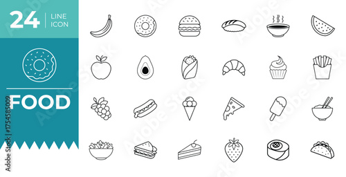 Fast Food Icon for Restaurant and Meal Delivery
