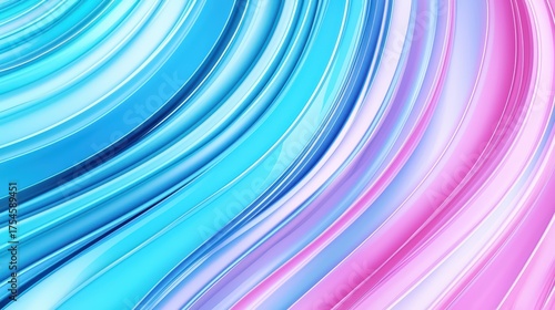 Abstract Waves of Blue and Pink Colors Flowing Together in a Dynamic and Vibrant Background Design