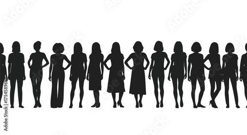 Diverse Silhouettes of Women A Representation of Empowerment, Unity, and Body Positivity