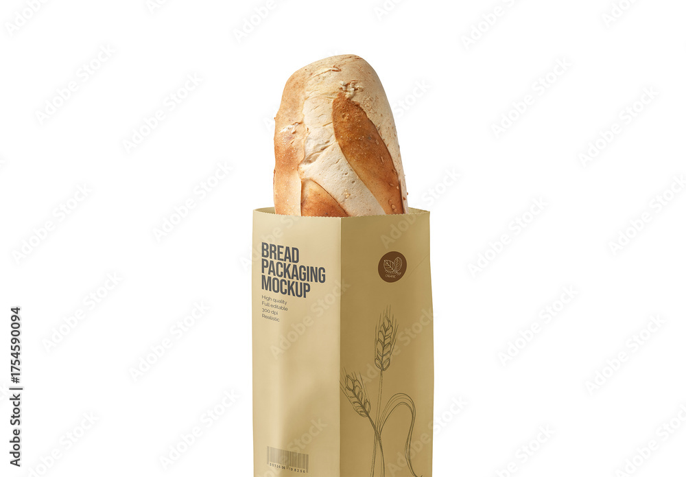 Bread Packaging Mockup Stock Template | Adobe Stock