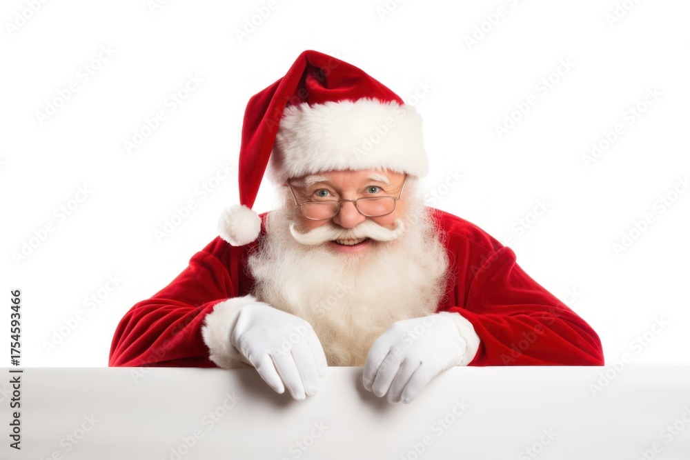 Naklejka premium Santa claus christmas white background celebration.