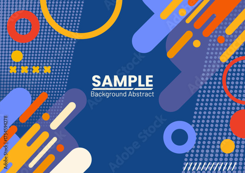 abstract geometric flat color background