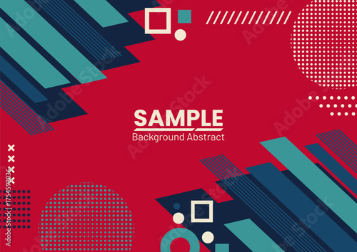 abstract geometric flat color background