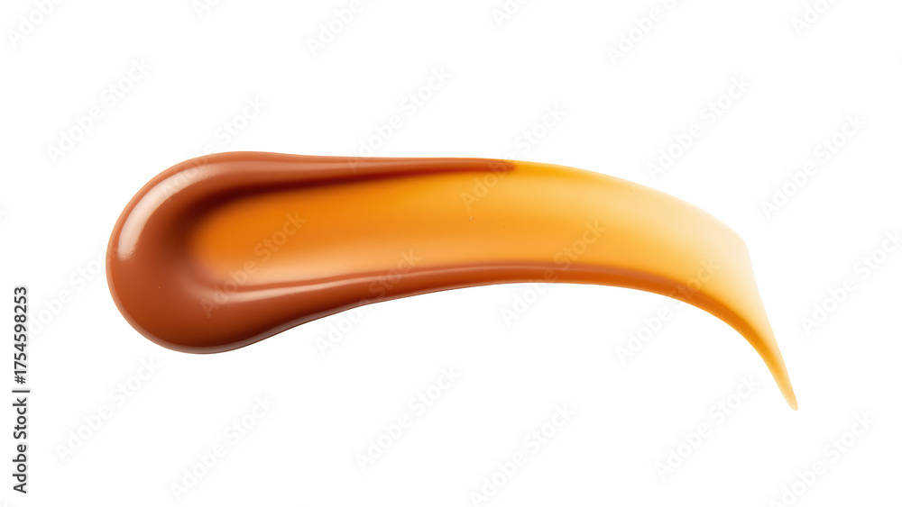 Obraz premium Creamy texture of caramel sauce with rich brown and golden hue, perfect for desserts and sweet dishes
