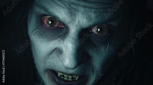 A hag with yellow teeth and irritated red eyes. A vixen who practices occultism