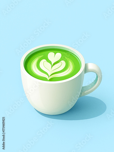 cup of tea with green leaves