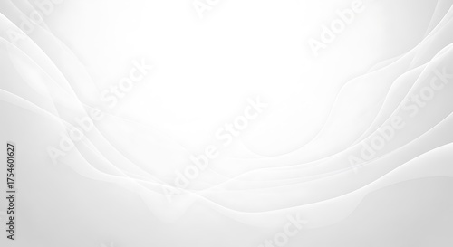Wallpaper Mural Abstract white and gray flowing light waves background Torontodigital.ca