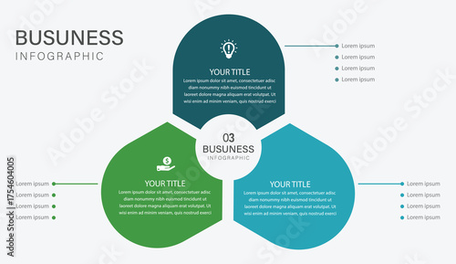 3 Steps Business Infographic, Modern Flat Business Template, Minimal Infographic Design, Step-by-Step Business Graphic, Colorful Infographic Layout, Business Data Presentation, Creative Strategy Infog