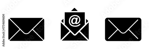 Email icon set. Post mail vector symbol. Envelope icon. E-mail icon. Mail icon vector for web