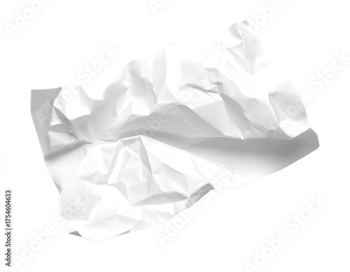 Crumpled paper on a black background